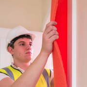 Bâti de Porte Mousse Rouge Grande Largeur 75mm à 225mm Hauteur 2m