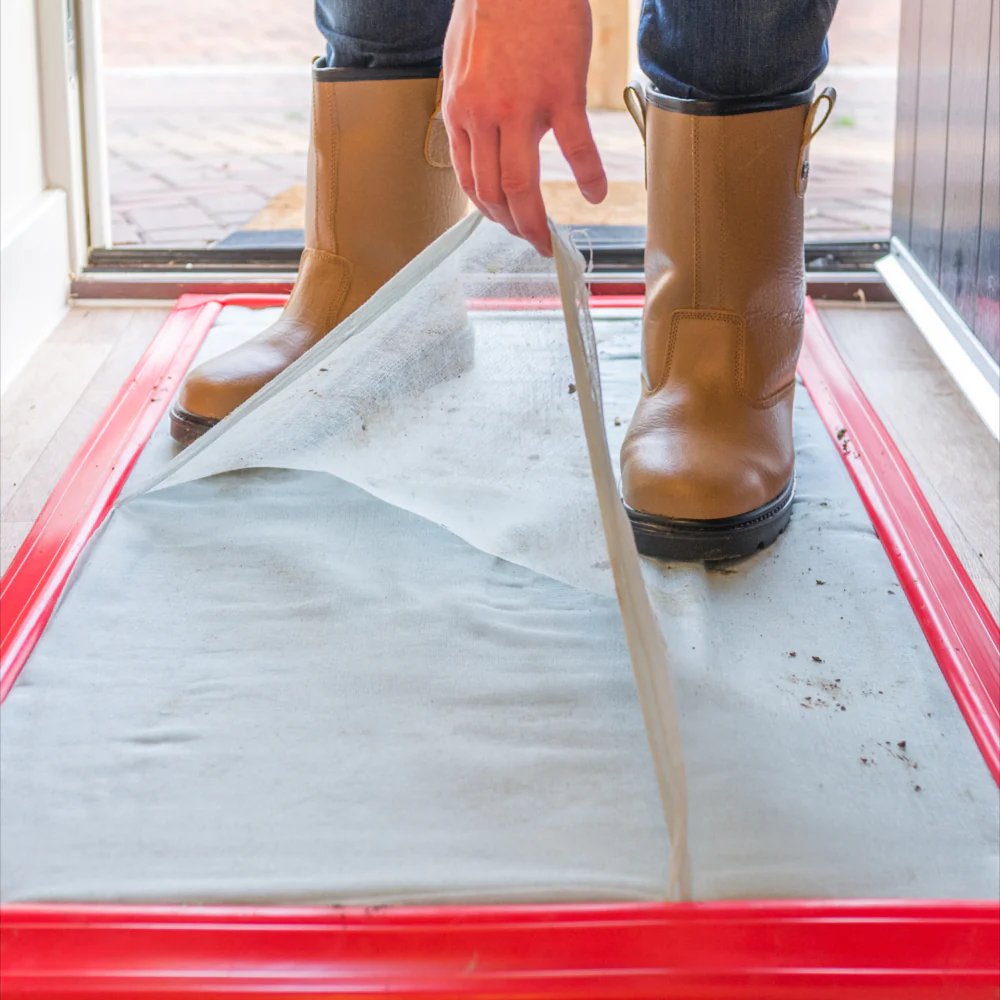 Tapis Collant Renforcé - 36 Feuilles - 0.6m x 0.9m (Lot de 2 Tapis)