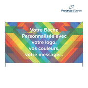 Bâche Micro-Perforée Impression Personnalisée 1.76m x 3.38m Non Feu